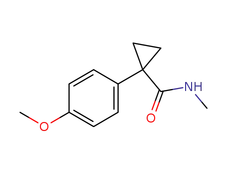Molecular Structure of 847604-47-1 (Cyclopropanecarboxamide, 1-(4-methoxyphenyl)-N-methyl-)