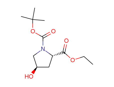 Molecular Structure of 37813-30-2 (1-tert-butoxycarbonyl-4-hydroxy-L-proline ethyl ester)