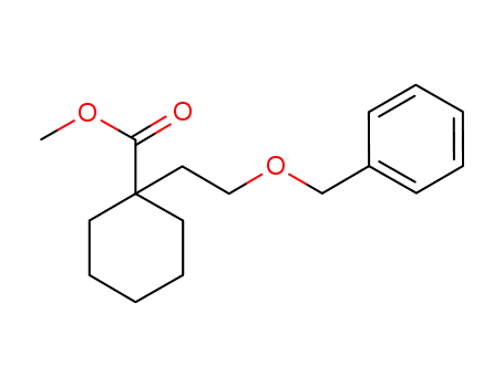 Molecular Structure of 865459-93-4 (1-[2-(Benzyloxy)ethyl]-cyclohexanecarboxylic Acid Methyl Ester)
