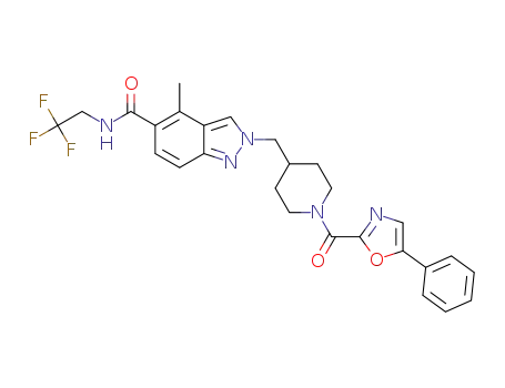 4-methyl-2-({1-[(5-phenyloxazol-2-yl)carbonyl]piperidin-4-yl}methyl)-N-(2,2,2-trifluoroethyl)-2H-indazole-5-carboxamide