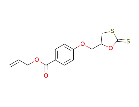 Benzoic acid, 4-[(2-thioxo-1,3-oxathiolan-5-yl)methoxy]-, 2-propenyl
ester