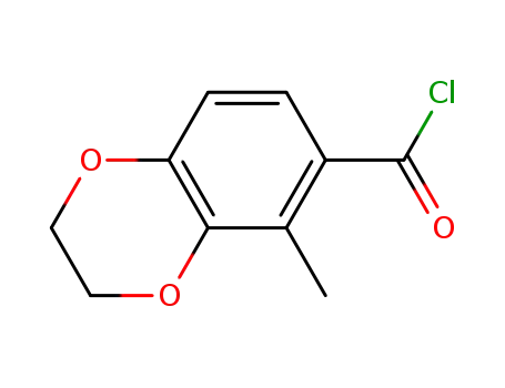 Molecular Structure of 143809-23-8 (1,4-Benzodioxin-6-carbonyl chloride, 2,3-dihydro-5-methyl- (9CI))