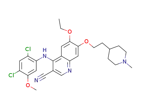4-[(2,4-Dichloro-5-methoxyphenyl)amino]-6-ethoxy-7-[2-(1-methylpiperidin-4-yl)ethoxy]quinoline-3-carbonitrile