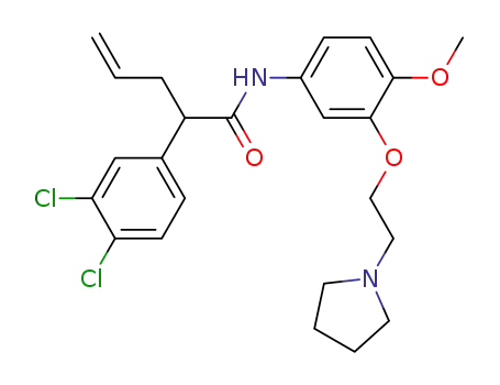 2-(3,4-dichloro-phenyl)-pent-4-enoic acid [4-methoxy-3-(2-pyrrolidin-1-yl-ethoxy)-phenyl]-amide