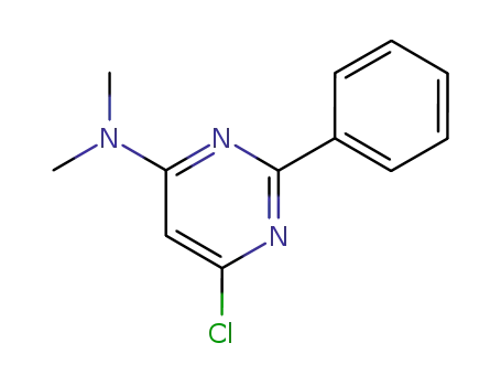 Molecular Structure of 58514-86-6 (N-(6-chloro-2-phenyl-4-pyrimidinyl)-N,N-dimethylamine)