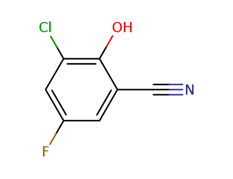 Molecular Structure of 862088-18-4 (Benzonitrile,  3-chloro-5-fluoro-2-hydroxy-)