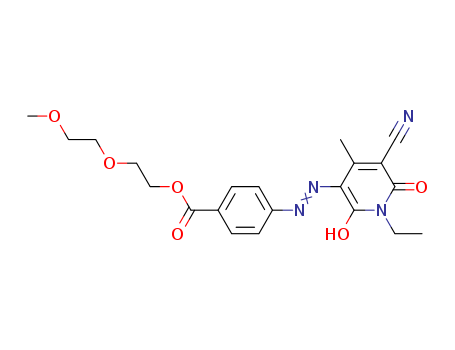 Benzoic acid,4-[2-(5-cyano-1-ethyl-1,6-dihydro-2-hydroxy-4-methyl-6-oxo-3-pyridinyl)diazenyl]-,2-(2-methoxyethoxy)ethyl ester