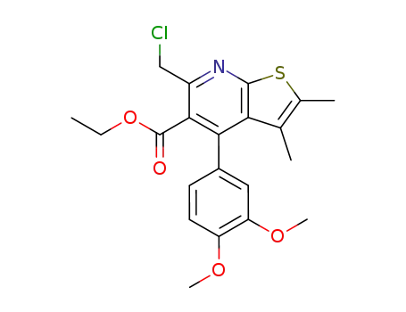 ethyl 6-chloromethyl-4-(3,4-dimethoxyphenyl)-2,3-dimethylthieno[2,3-b]pyridine-5-carboxylate