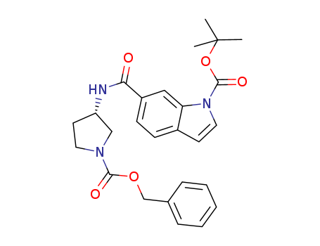 1H-Indole-1-carboxylic acid, 6-[[[(3S)-1-[(phenylmethoxy)carbonyl]-3-pyrrolidinyl]amino]carbonyl]-, 1,1-dimethylethyl ester