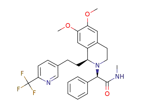 (R)-2-{(S)-6,7-dimethoxy-1-[2-(6-trifluoromethylpyridin-3-yl)ethyl]3,4-dihydro-1H-isoquinolin-2-yl}-N-methyl-2-phenylacetamide