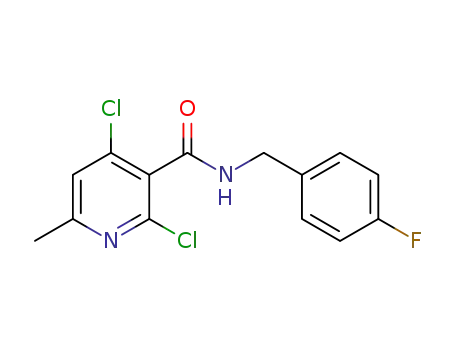 2,4-dichloro-N-[(4-fluorophenyl)methyl]-6-methyl-3-pyridine-carboxamide
