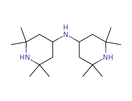 Molecular Structure of 34887-26-8 (2,2,6,6-Tetramethyl-N-(2,2,6,6-tetramethyl-4-piperidinyl)-4-piperidinamine)