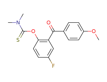 Carbamothioic acid, dimethyl-, O-[4-fluoro-2-(4-methoxybenzoyl)phenyl]
ester