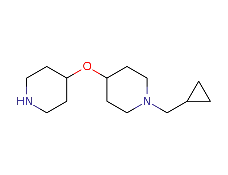 Molecular Structure of 845306-15-2 (Piperidine, 1-(cyclopropylmethyl)-4-(4-piperidinyloxy)-)