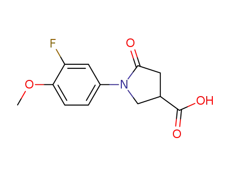 3-Pyrrolidinecarboxylic acid, 1-(3-fluoro-4-methoxyphenyl)-5-oxo-