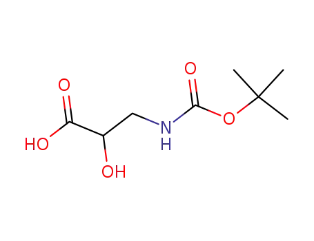 Molecular Structure of 218916-64-4 (Propanoic acid, 3-[[(1,1-dimethylethoxy)carbonyl]amino]-2-hydroxy- (9CI))