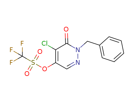 2-BENZYL-4-CHLORO-5-[(TRIFLUOROMETHYL)SULFONYLOXY]-2H-PYRIDAZIN-3-ONE