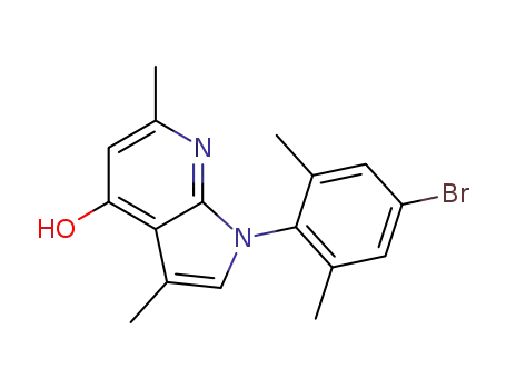 Molecular Structure of 872850-90-3 (1H-Pyrrolo[2,3-b]pyridin-4-ol,
1-(4-bromo-2,6-dimethylphenyl)-3,6-dimethyl-)