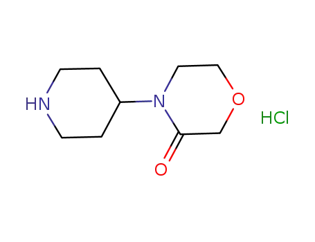 Molecular Structure of 891790-19-5 (4-(Piperidin-4-yl)morpholin-3-one hydrochloride)