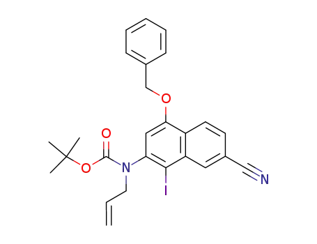 N-(tert-Butyloxycarbonyl)-N-(2-propenyl)-4-benzyloxy-7-cyano-1-iodo-2-naphthylamine