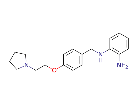 Molecular Structure of 215656-55-6 (N<sub>1</sub>-[4-[2-(1-Pyrrolidinyl)ethoxy]benzyl]-1,2-benzenediamine)