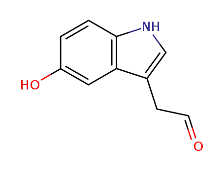 Molecular Structure of 1892-21-3 (2-(5-hydroxy-1H-indol-3-yl)acetaldehyde)