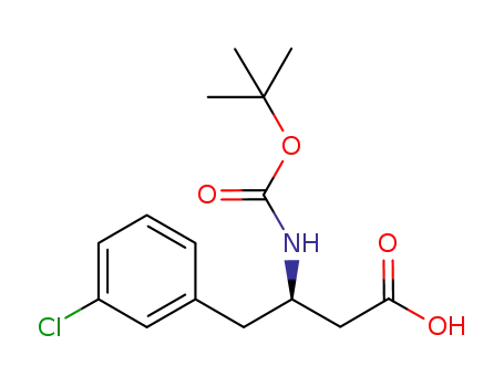 Molecular Structure of 331763-56-5 (BOC-(R)-3-AMINO-4-(3-CHLORO-PHENYL)-BUTYRIC ACID)