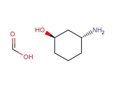 Molecular Structure of 837377-85-2 (Formic acid, compd. with (1R,3R)-3-aminocyclohexanol (1:1))