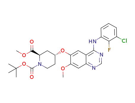 1-tert-butyl 2-methyl (2R,4R)-4-({4-[(3-chloro-2-fluorophenyl)amino]-7-methoxyquinazolin-6-yl}oxy)piperidine-1,2-dicarboxylate
