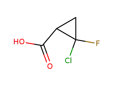 Molecular Structure of 137081-42-6 (2-CHLORO-2-FLUOROCYCLOPROPANECARBOXYLIC ACID)