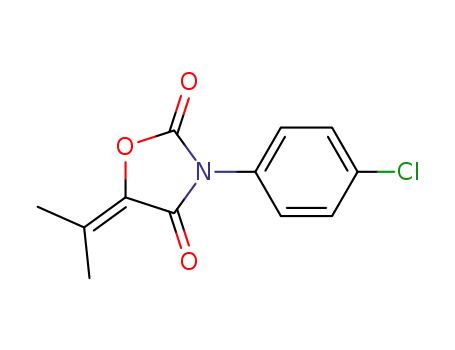 Molecular Structure of 110956-24-6 (2,4-Oxazolidinedione, 3-(4-chlorophenyl)-5-(1-methylethylidene)-)