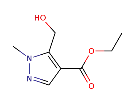 Molecular Structure of 81303-64-2 (ethyl 5-(hydroxymethyl)-1-methyl-1H-pyrazole-4-carboxylate)