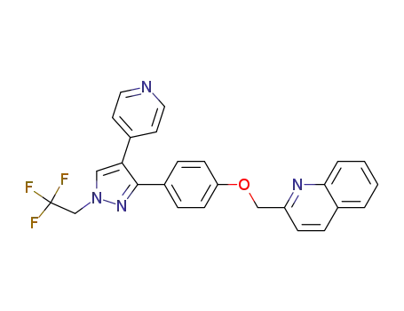 2-{4-[4-Pyridin-4-yl-1-(2,2,2-trifluoro-ethyl)-1H-pyrazol-3-yl]-phenoxymethyl}-quinoline