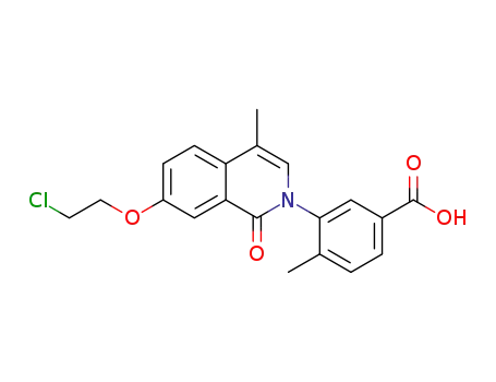 Molecular Structure of 895569-59-2 (Benzoic acid, 3-[7-(2-chloroethoxy)-4-methyl-1-oxo-2(1H)-isoquinolinyl]-)