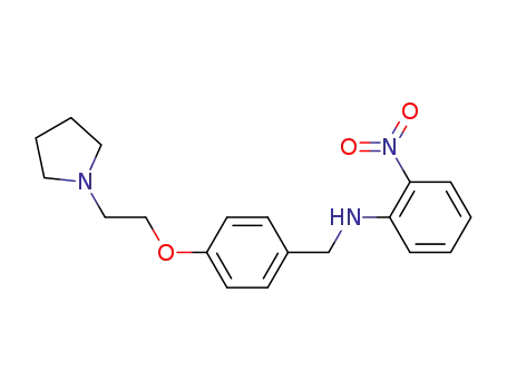Molecular Structure of 215656-54-5 (N-[4-[2-(1-pyrrolidinyl)ethoxy]benzyl]-2-nitroaniline)