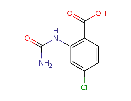 Molecular Structure of 214288-97-8 (Benzoic acid, 2-[(aminocarbonyl)amino]-4-chloro-)