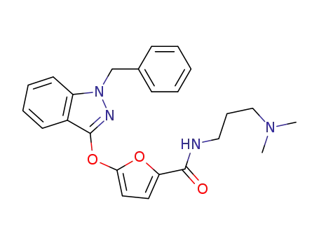 2-Furancarboxamide,
N-[3-(dimethylamino)propyl]-5-[[1-(phenylmethyl)-1H-indazol-3-yl]oxy]-
