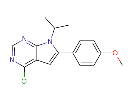 4-Chloro-7-isopropyl-6-(4-methoxy-phenyl)-7H-pyrrolo[2,3-d]pyrimidine