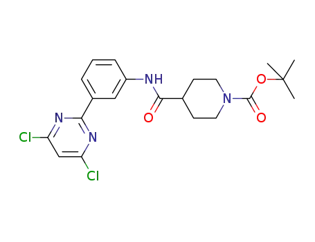 1-Piperidinecarboxylic acid,
4-[[[3-(4,6-dichloro-2-pyrimidinyl)phenyl]amino]carbonyl]-,
1,1-dimethylethyl ester