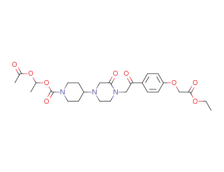 ethyl 4-[[4-[1-(1-acetoxyethyl)oxycarbonylpiperidin-4-yl]-2-oxopiperazin-1-yl]acetyl]phenoxyacetate