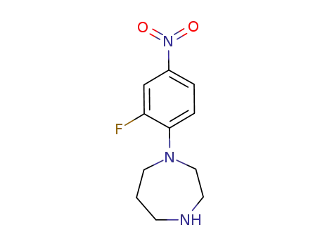 Molecular Structure of 392660-27-4 (1-(2-FLUORO-4-NITROPHENYL)HOMOPIPERAZINE)