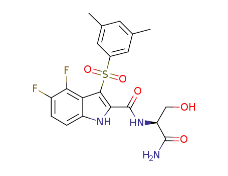 4,5-difluoro-3-(3,5-dimethylphenylsulfonyl)-indole-2-carboxyserinamide