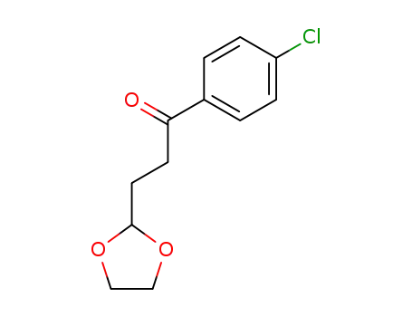 Molecular Structure of 147030-64-6 (1-Propanone, 1-(4-chlorophenyl)-3-(1,3-dioxolan-2-yl)-)