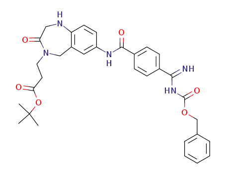 t-butyl 7-[[[4-(N-benzyloxycarbonylaminoiminomethyl)phenyl]carbonyl]amino]-3-oxo-1,2,3,5-tetrahydro-4H-1,4-benzodiazepine-4-propanoate