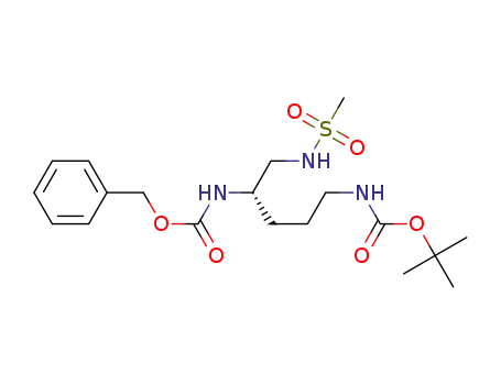 {4-tert-butoxycarbonylamino-1S-[(methanesulfonylamino)methyl]butyl}carbamic acid benzyl ester