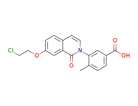 Molecular Structure of 895569-44-5 (Benzoic acid, 3-[7-(2-chloroethoxy)-1-oxo-2(1H)-isoquinolinyl]-4-methyl-)