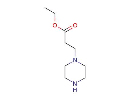 Molecular Structure of 43032-38-8 (3-(PIPERAZIN-1-YL)PROPIONIC ACID ETHYL ESTER)