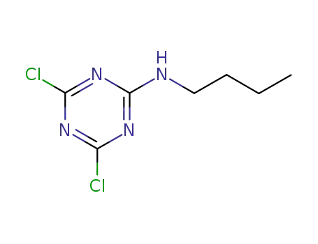 Molecular Structure of 7386-40-5 (1,3,5-Triazin-2-amine, N-butyl-4,6-dichloro-)