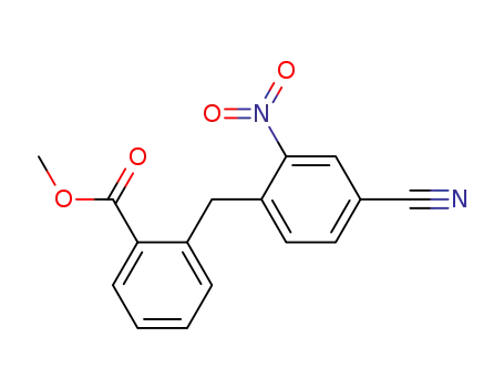 Molecular Structure of 357607-15-9 (2-(4-cyano-2-nitrophenylmethyl)benzoic Acid Methyl Ester)