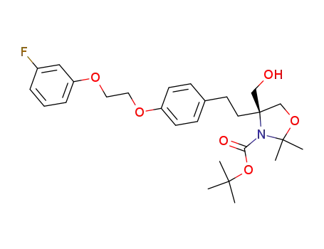 (S)-4-(2-{4-[2-(3-fluoro-phenoxy)-ethoxy]-phenyl}-ethyl)-4-hydroxymethyl-2,2-dimethyl-oxazolidine-3-carboxylic acid tert-butyl ester